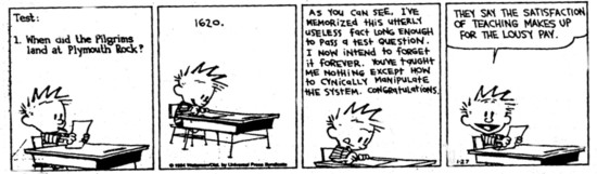 Calvin on history exams 1620