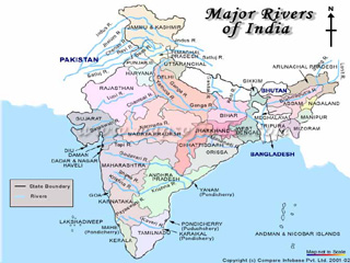 Map of India showing provinces