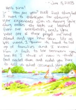 Letter To Nina, June 2003, p. 1