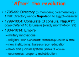 phases after the French revolution