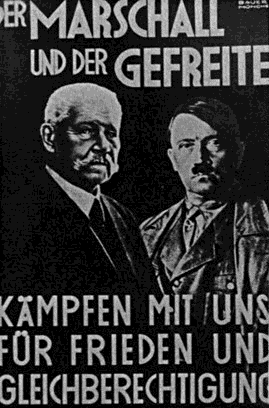 Hindenburg and Hitler election poster