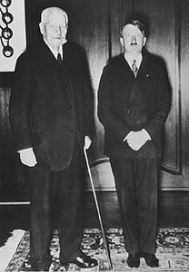 Hindenburg and Hitler, Jan. 30, 1933