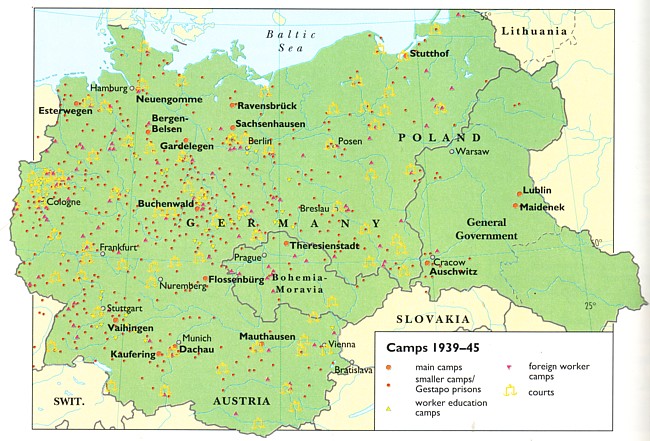 concentration camps map countenance