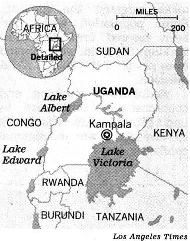 Map Of Uganda Showing Regions. region Uganda+africa+map