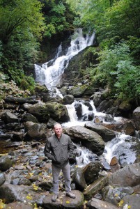 Christopher Kegerreis at a waterfall in Killarney, Ireland