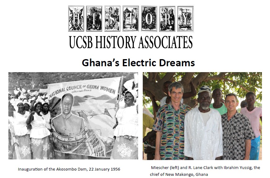 flyer for History Associates to Feature "Electric" Presentation by Prof. Stephan Miescher