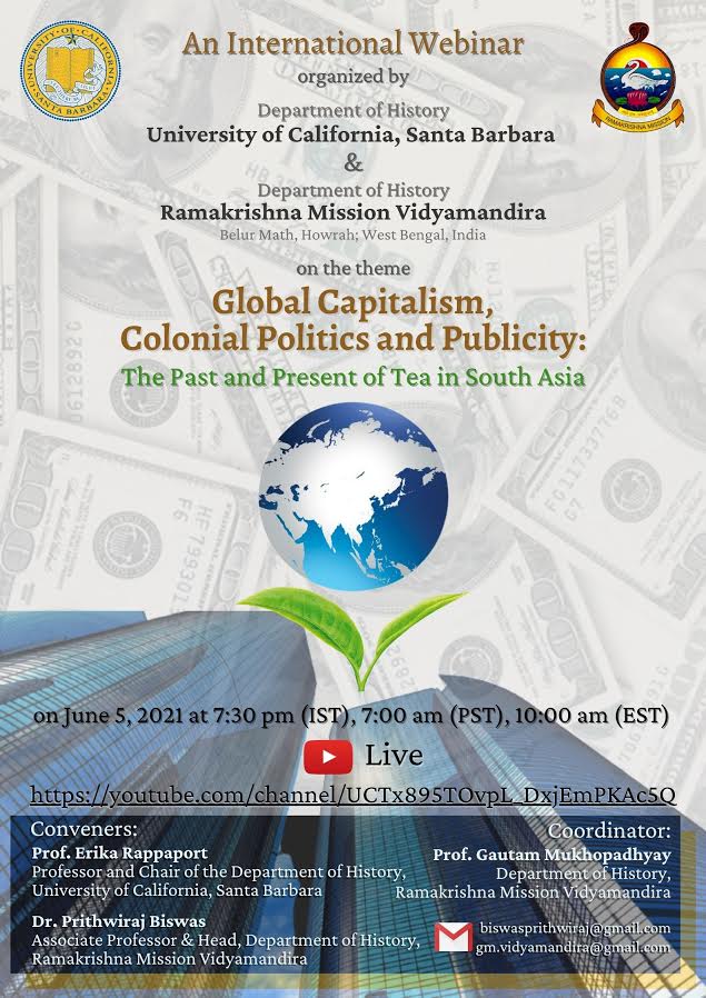 Flyer for Global Capitalism Tea Webinar