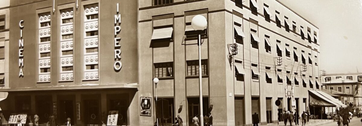 sepia photo of the Cinema Impero building