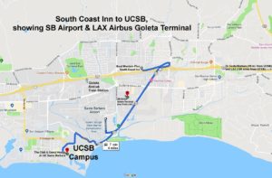 Map of South Coast Inn / Airport / UCSB