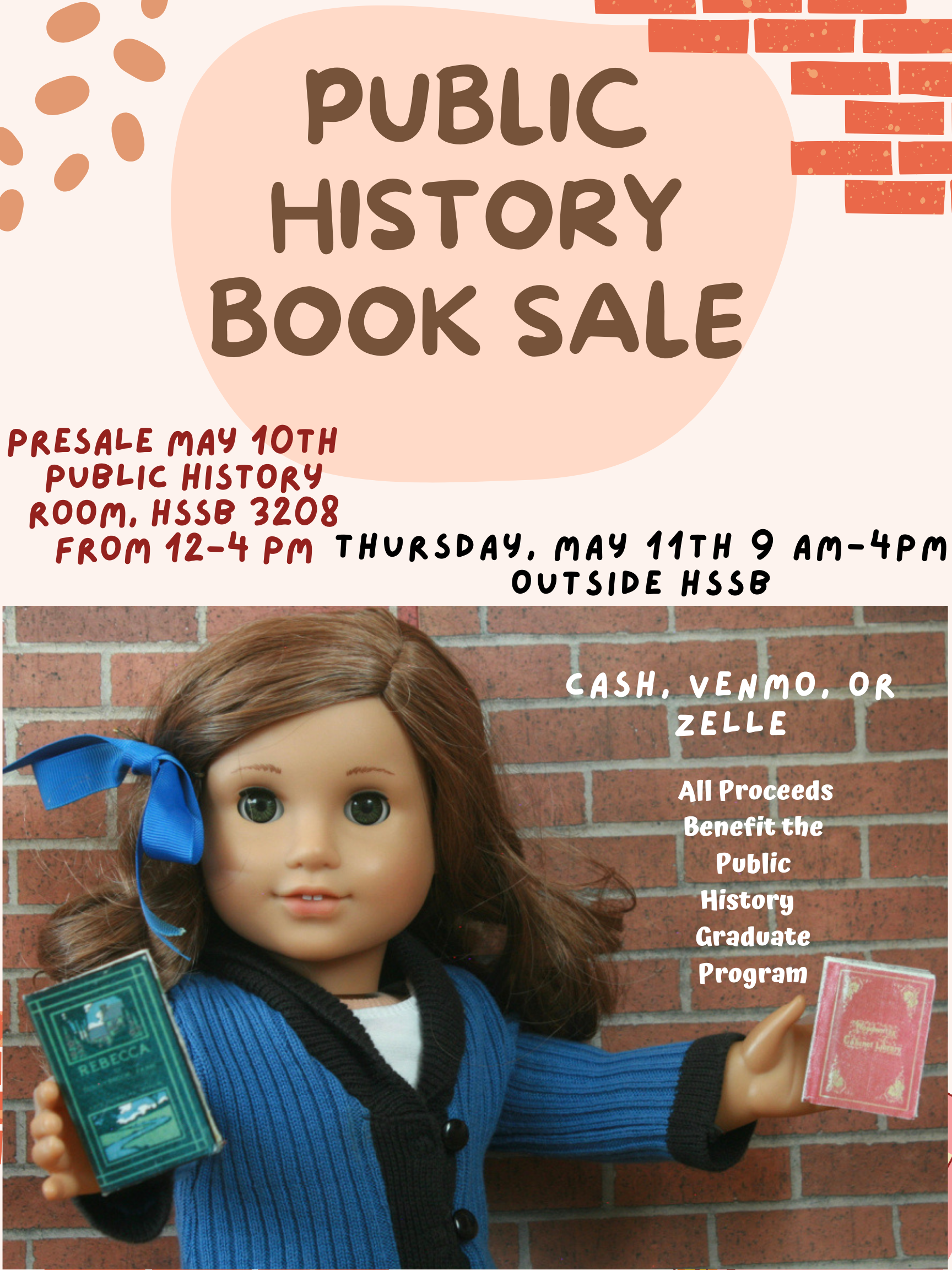 Flyer for Public History Book Sale, information is on event page.