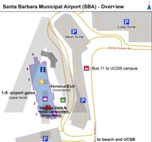 SBA airport schematic map