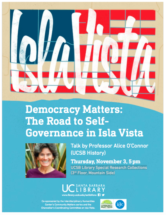 Prof. Alice O’Connor on “Democracy Matters The Road to SelfGovernance