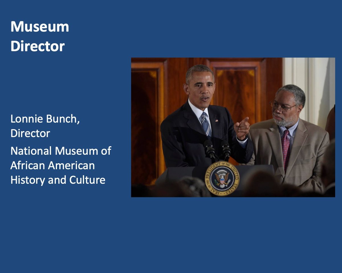 powerpoint slide about Lonnie Bunch