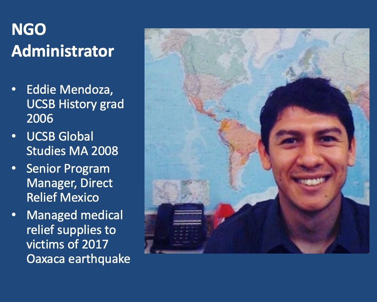 powerpoint slide about Eddie Mendoza