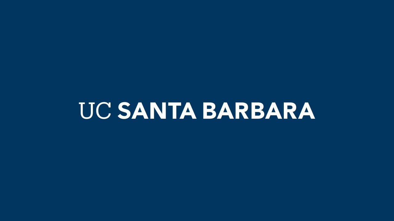 UCSB Logo. Navy background and white text