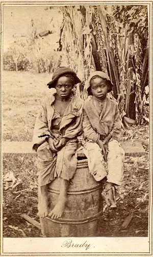 Two enslaved children--photograph