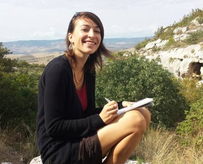 During a research trip funded by the UCSB History Associates, Kali Yamboliev conducts research on the medieval cave churches near Matera, in Basilicata, Italy.
