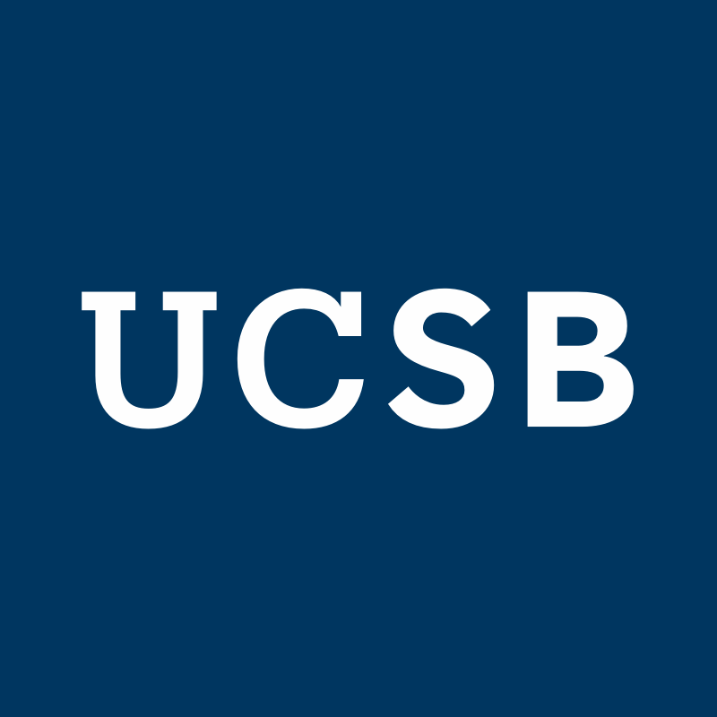 secondary UCSB logo in white with a navy background